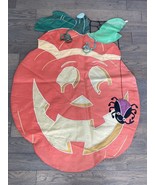 VTG Pumpkin w Spider Halloween Decorative Yard Flag Nylon Double Sided 3... - $19.68 CAD