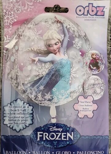 Disney Frozen Elsa Balloon 1 Piece See Thru 15"x16" Orbz - $3.85