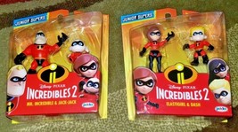 Incredibles 2 Elastigirl &amp; Dash Figures and Mr. Incredible &amp; Jack- Jack Figures - £13.58 GBP