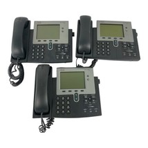 Lot of 3 Cisco 7942G IP VoIP Telephone Phone 7942 (CP-7942G) - $24.74