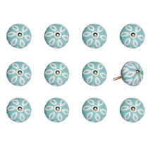 1.5" X 1.5" X 1.5" Turquoise White And Gold  Knobs 12 Pack - $2,017.91 MXN