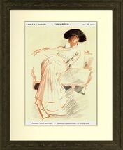 Rare Original 1900 Stone Lithograph Cocorico No. 43 Cover, Paul Helleu - $510.71