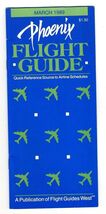 Phoenix Arizona Flight Guide March 1989 Sky Harbor International Airport - $21.75