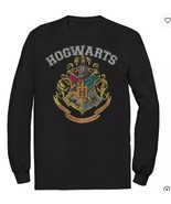 Big &amp; Tall Harry Potter Hogwarts Vintage Crest Long Sleeve Graphic Tee LT - €17,20 EUR