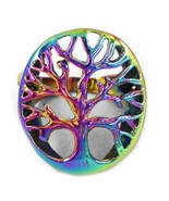 Rainbow Tree of Life Ring Stainless Steel Yggdrasil Family Ancestry Band - £14.21 GBP