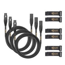 Black Pvc Jacket, Zinc Alloy Shell, Gold Plated 3-Pin Connectors, 10 Ft\., Male - £35.13 GBP