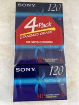 Sony 120 Minute Mini VHS Tapes - SEALED Pack of 3 Tapes - MP 8mm Cassette NTSC - £15.97 GBP