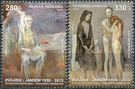 Armenia 2020. 100 years of Jean Jansem (Hovhannes Semerdjian) (MNH OG) Set - £2.53 GBP