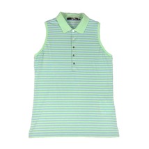 RLX Ralph Lauren Women&#39;s M Oxford Tech Sleeveless Golf Polo Shirt, Strip... - $33.87