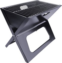 Yssoa 20&quot; Portable Grill Charcoal Barbecue Grill, Folding Grill Notebook, Black - £37.14 GBP
