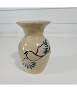 Vintage Emerson Creek Pottery Bud Vase With Bird Design Hand Crafted Bed... - $20.31 CAD