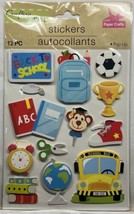 Crafter&#39;s Square Dimensional 12 PC School Pop Up Stickers New - $3.25