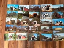 Lot Of 25 Pike Grant Ripley Decatur + Counties Indiana Covered Bridge Po... - £5.35 GBP