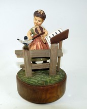 Reuge ANRI Wood Carved Rotating Music Box Swiss Musical My Lili Adieu Rotates - £18.00 GBP