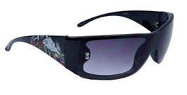 Women Sunglasses Geisha Oriental Biker Sport Frame Black Lens UV400 - £11.72 GBP