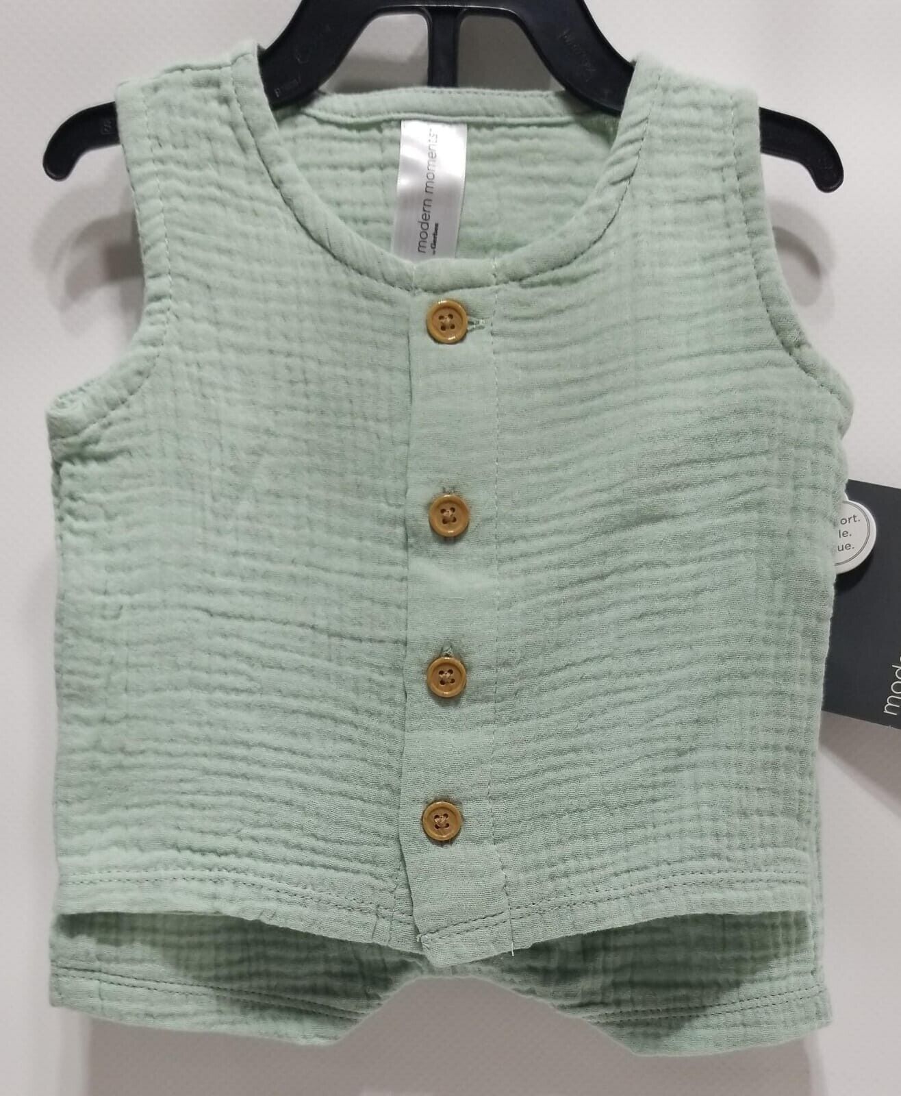 Primary image for Modern Moments by Gerber Baby Boy Top and Short Outfit Set, Green Size 18M