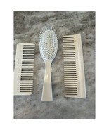 Lot Of 3 Vintage Estee Lauder Small 7&quot; Ball Tipped Hair Brush + 2 Combes... - $23.56