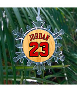 Michael Jordan jersey Snowflake Light Holiday Christmas Tree Ornament - £12.75 GBP