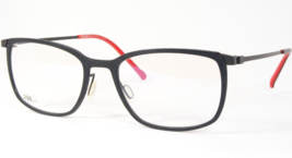 Stijl Eduard 6720 Matt Brushed Black /Red Unique Rare Eyeglasses 58-20-145mm - $235.61