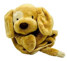 Baby Gund Huggybuddy Spunky Plush Lovey Puppy Dog Security Beige Satin 058968 - £17.04 GBP