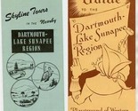 2 Dartmouth Lake Sunapee Region Brochures New Hampshire 1950&#39;s  - $23.76