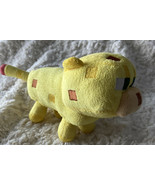 Mojang Minecraft Yellow Brown Embroidered CHEETAH Fleece Plush Stuffed A... - £11.55 GBP