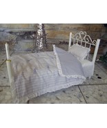 Handmade Lavender Stripe 18&quot; American Girl Doll Bed Quilt and Pillow - $570.20 MXN