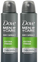 2 Packs Of Dove Men+Care Extra Fresh Anti Perspirant Deodorant Spray 150 Ml - £9.63 GBP