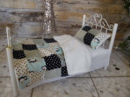 Handmade 18&quot; Doll Bed Quilt for Soft Bodied dolls such as American Girl - £19.95 GBP