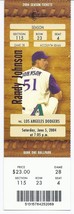 2004 Los Angeles Dodgers @ Arizona Diamondbacks Full Unused ticket June 5th - £7.53 GBP