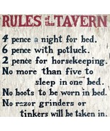 Rules Of The Tavern Sign 1960s Handmade Wood Pub Sign Yarmouth Maine Vin... - $49.99