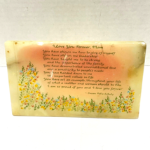 Vintage Blue Mountain Arts Papel Genuine Alabaster Mom Free Stand Plaque Italy - £12.24 GBP