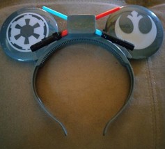 Disney Parks Star Wars Rebel Alliance Galactic Empire Light Up Mickey Ears  - $32.17