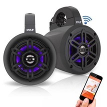 Pyle Waterproof Bluetooth Marine Tower Speakers w/ Led PLMRLEWB47BB 4&quot; 3... - $163.99