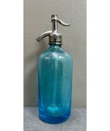 William Brooks Brooklyn, NY Blue Seltzer Syphon Bottle Advertising Moska... - £58.37 GBP