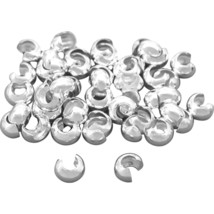 Sterling Silver Crimp Bead Covers 3mm (X20) - £8.97 GBP