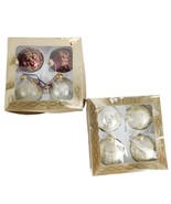 Set of 8 Vintage The Magic of Silvestri Glass Christmas Ball Ornaments M... - $513.35 MXN