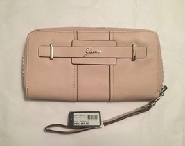 Guess Greyson Large Zip Around Wallet in Light Rose w/Wrist Strap New w/Defects - £14.94 GBP