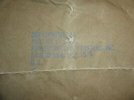 DEPLOYMENT BAG  FLAP PART NO. 11-1-561 MARCH 1974 PIONEER RECOVERY SYSTE... - $19.79