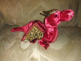 Red Dragon Plush 12&quot; Shiny Wings &amp; Belly Stuffed Animal Toy Soft No Tags... - £19.73 GBP
