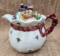 Vintage 1994 Fitz and Floyd Old World Santa Tea Pot and Lid 42 oz. w/Box - £98.32 GBP