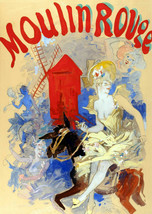 Moulin Rouge Vintage French Poster Ceramic Tile Mural Backsplash - £54.60 GBP+