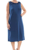 R&amp;M Richards Womens Plus Size Scalloped Laced Duster Length Dress, 18W, Indigo - £95.80 GBP