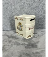 Vintage Royal Doulton Bunnykins Savings Book Bank Piggy Bank With Stoppe... - $15.98