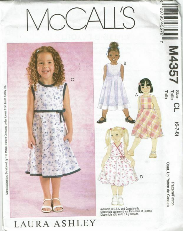 McCall's Sewing Pattern 4357 Dress Laura Ashley Girls Size 6-8 - $8.96