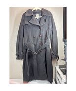 Original Ralph Lauren Polo Jeans Double Breasted Trench Coat Black 1990s... - $2,274.68 MXN