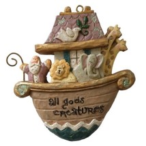 Noahs Ark Christmas Ornament Vintage Animals Whimsical Bible Religious Resin - £11.66 GBP