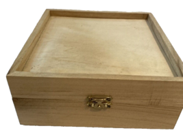  Wooden Box with Lid for Stained Glass Insert 7&quot; x 7&quot; NEW - £11.41 GBP