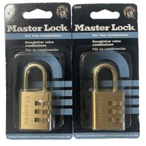 Master Lock Padlock 630D Set Your Own Combination Luggage Lock 3/16&quot; lot of 2 - £12.09 GBP