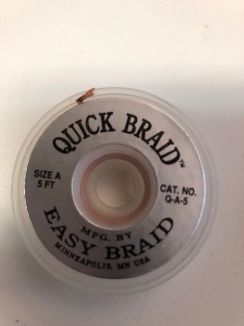 3 pack Q-A-5 size a 0.025&quot; silver solder wick 5 ft quick desoldering bra... - $7.97